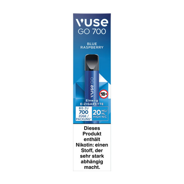 Vuse GO Blue Raspberry 700 mit Nikotin