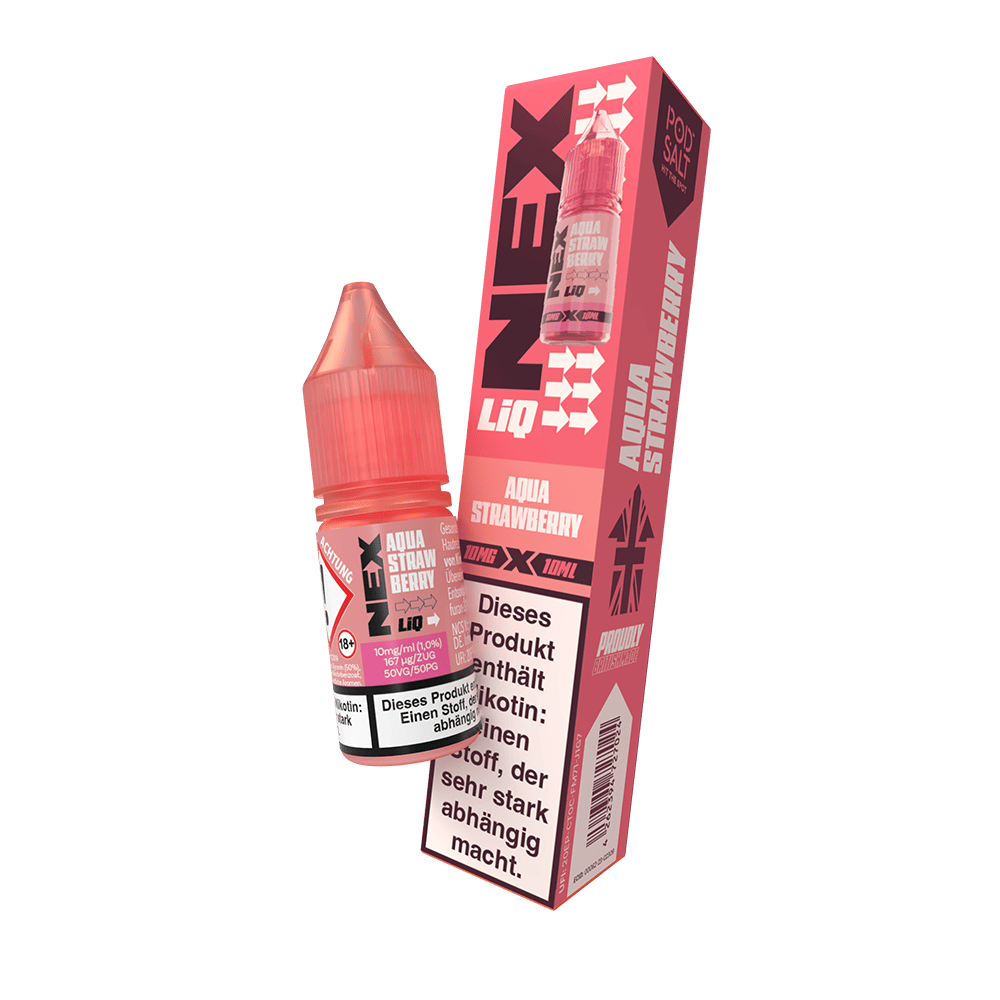 Pod Salt Nexliq Liquid 10mg Aqua Strawberry
