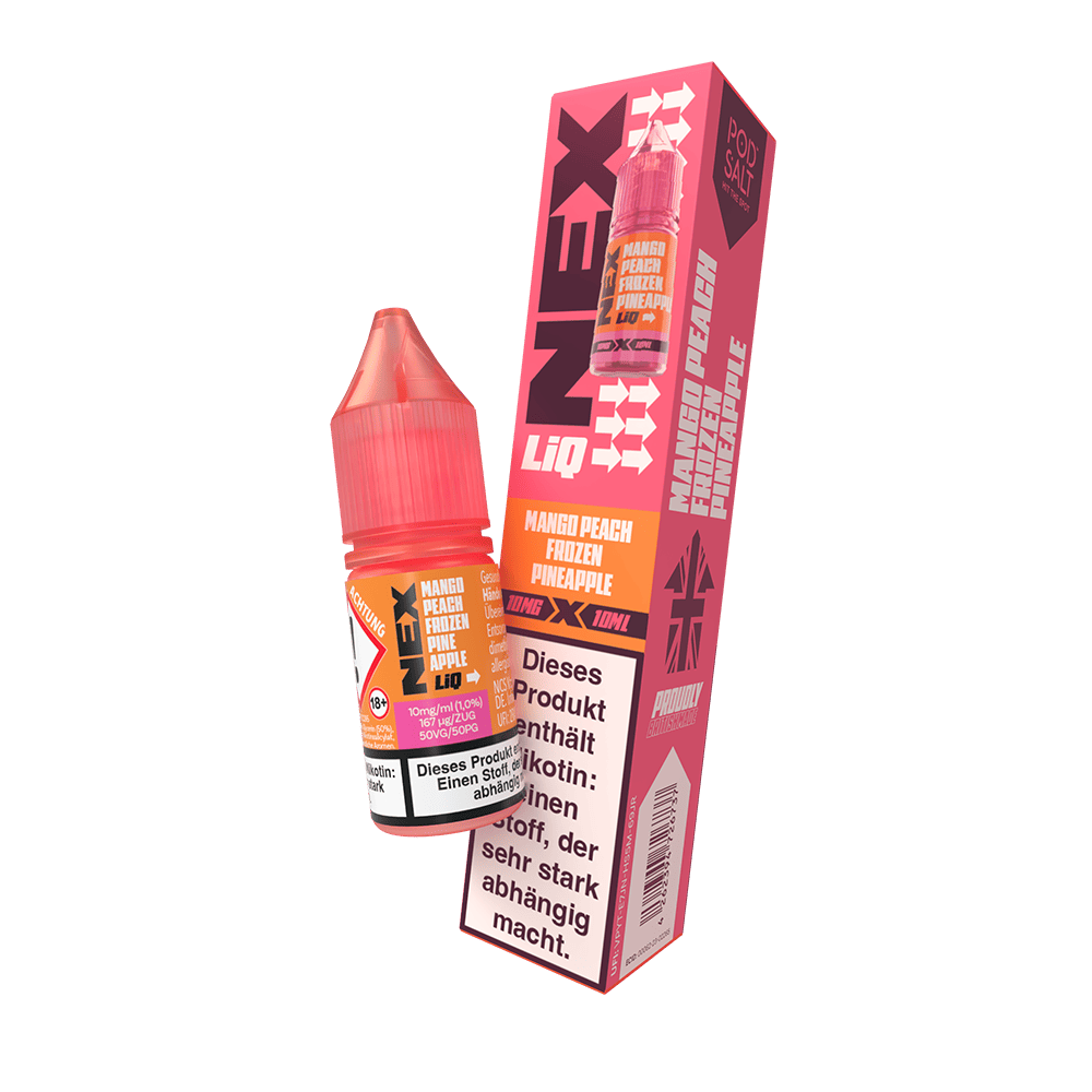 Pod Salt Nexliq Liquid 10mg Mango Peach Frozen Pineapple