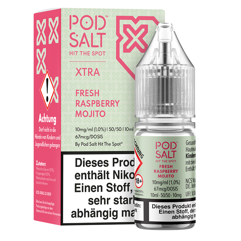 Pod Salt Xtra 10mg Fresh Raspberry Mojito