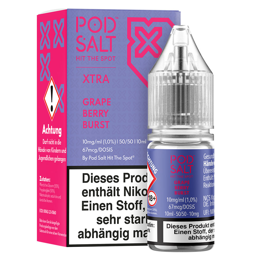Pod Salt Xtra 10mg Grape Berry Burst