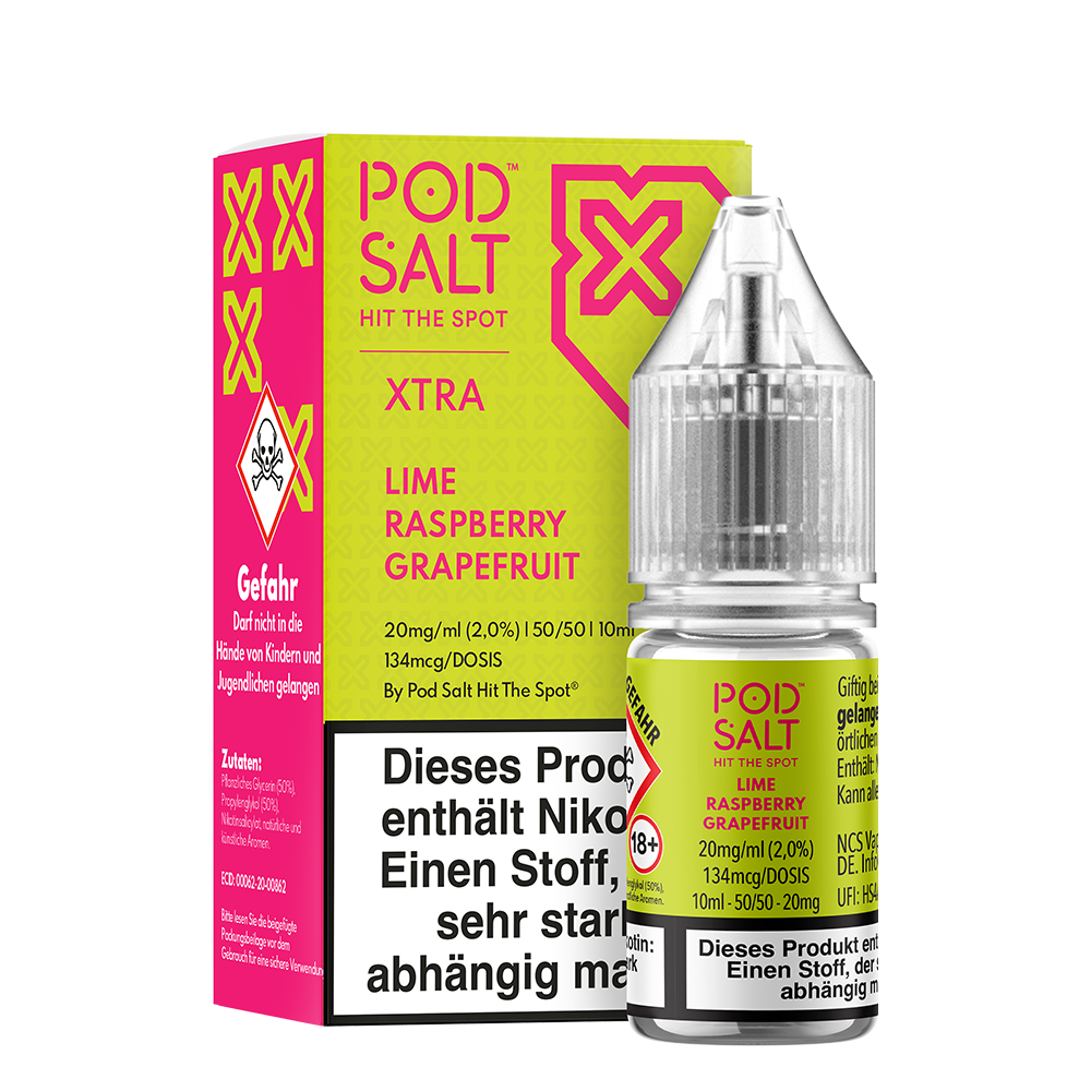 Pod Salt Xtra 20mg Lime Raspberry Grapefruit