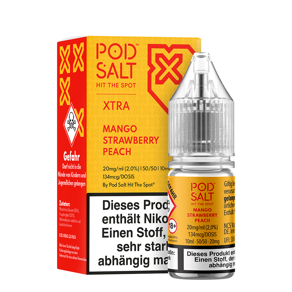 Pod Salt Xtra 20mg Mango Strawberry Peach