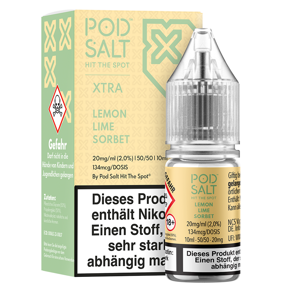 Pod Salt Xtra 20mg Lemon Lime Sorbet