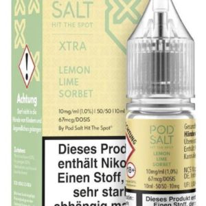 Pod Salt 10ml Liquid Lemon Lime Sorbet 10mg