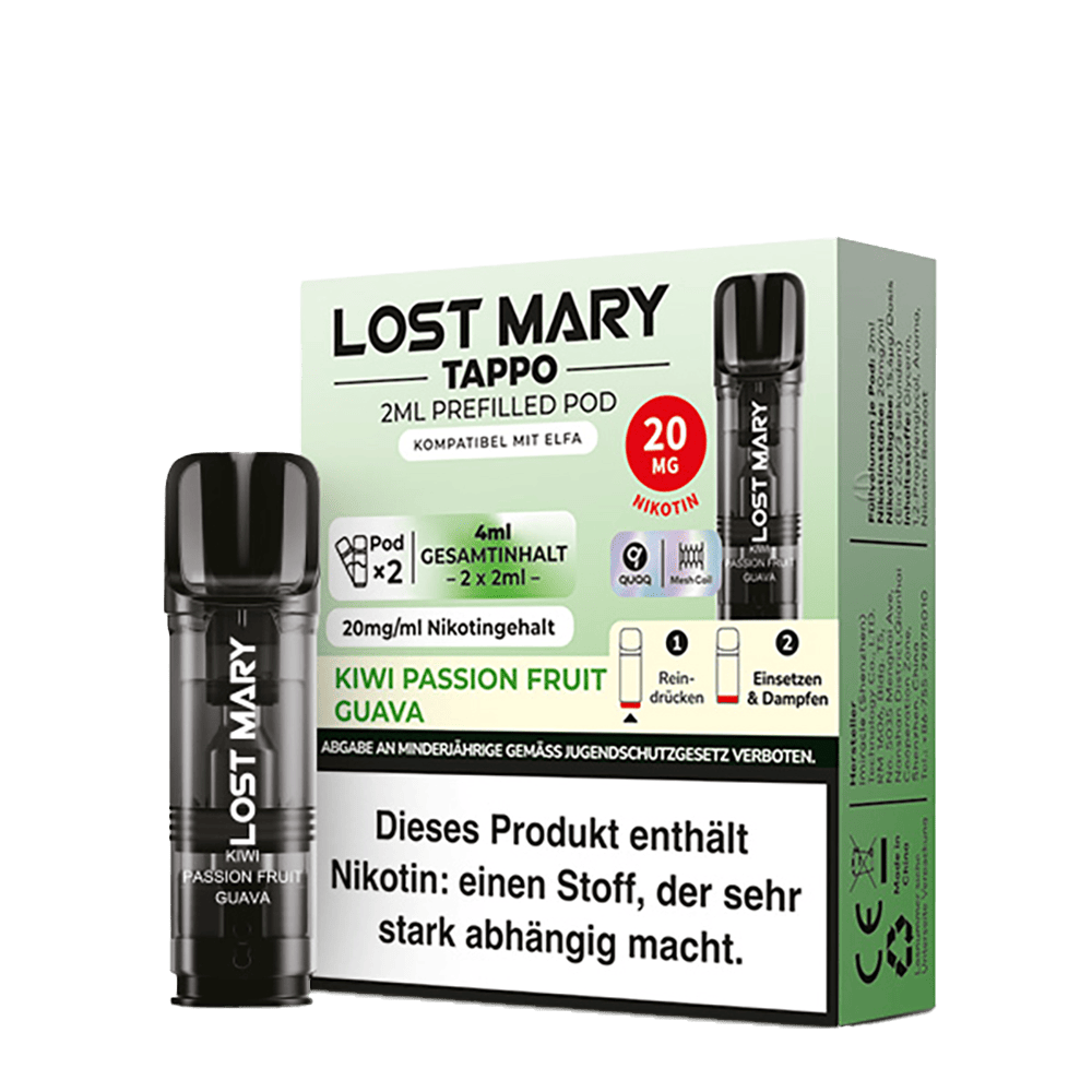 Lost Mary Tappo Pod 20mg Kiwi Passionfruit Guava