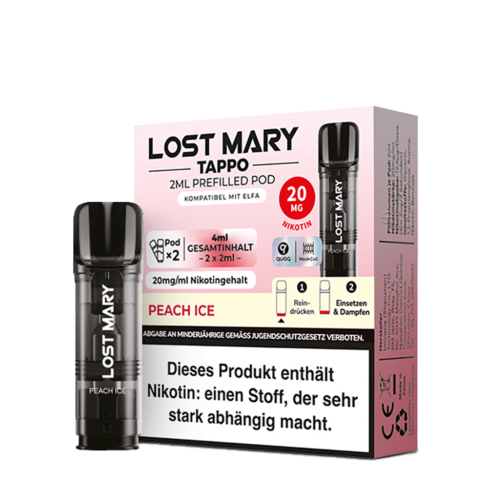 Lost Mary Tappo Pod 20mg Peach Ice