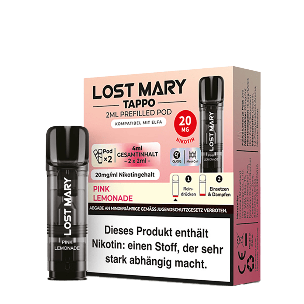 Lost Mary Tappo Pod 20mg Pink Lemonade