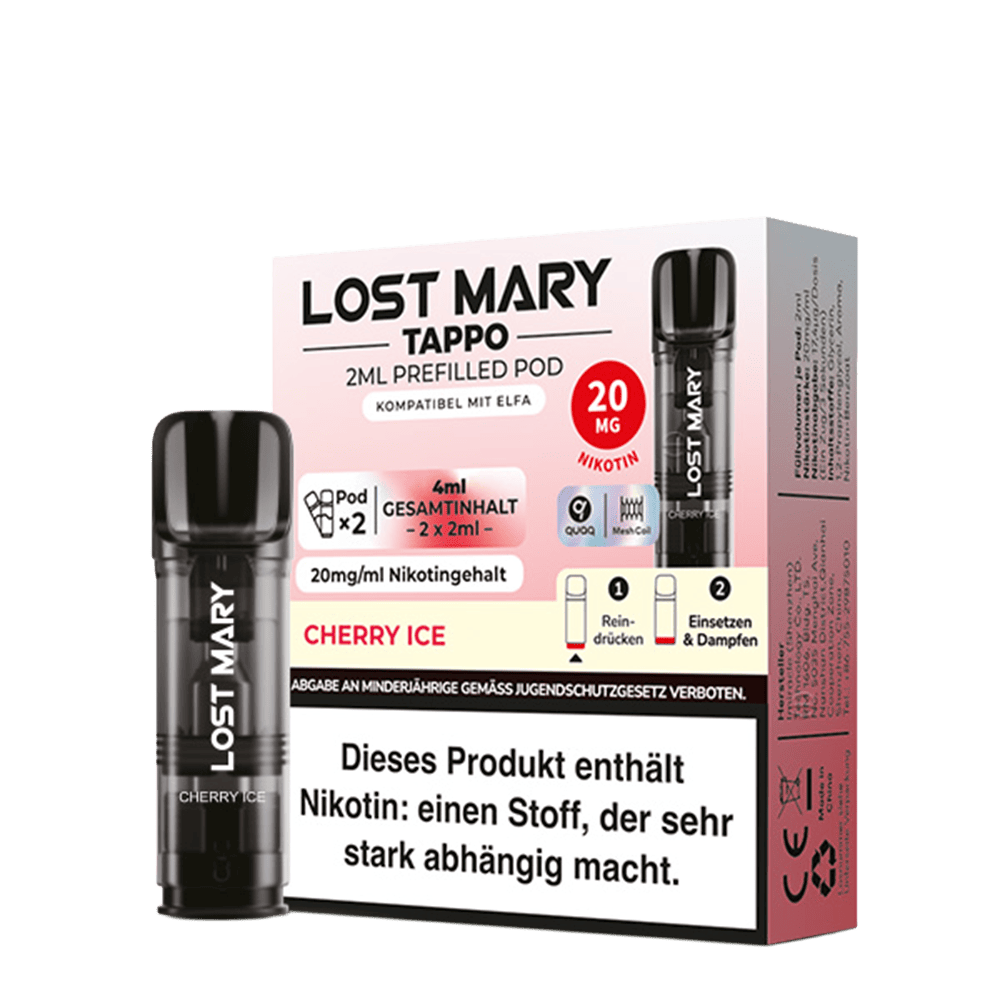 Lost Mary Tappo Pod 20mg Cherry Ice