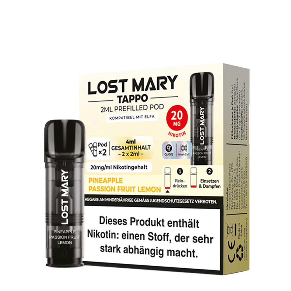 Lost Mary Tappo Pod 20mg Pineapple Passionfruit Lemon