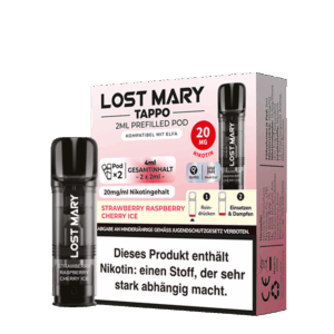 Lost Mary Tapoo Liquid Pod 20mg Strawberry Raspberry Cherry Ice