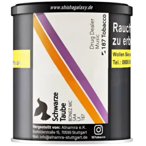 187 Shisha Tabak 200g Schwarze Taube