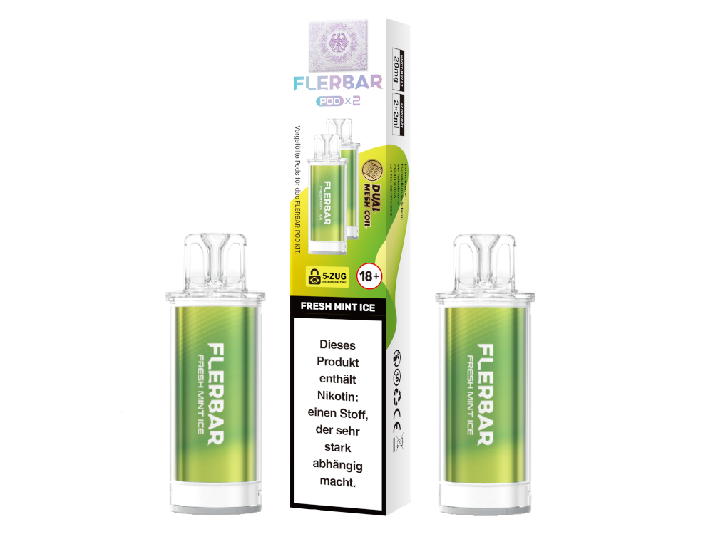 Flerbar Pod 20mg Fresh Mint Ice
