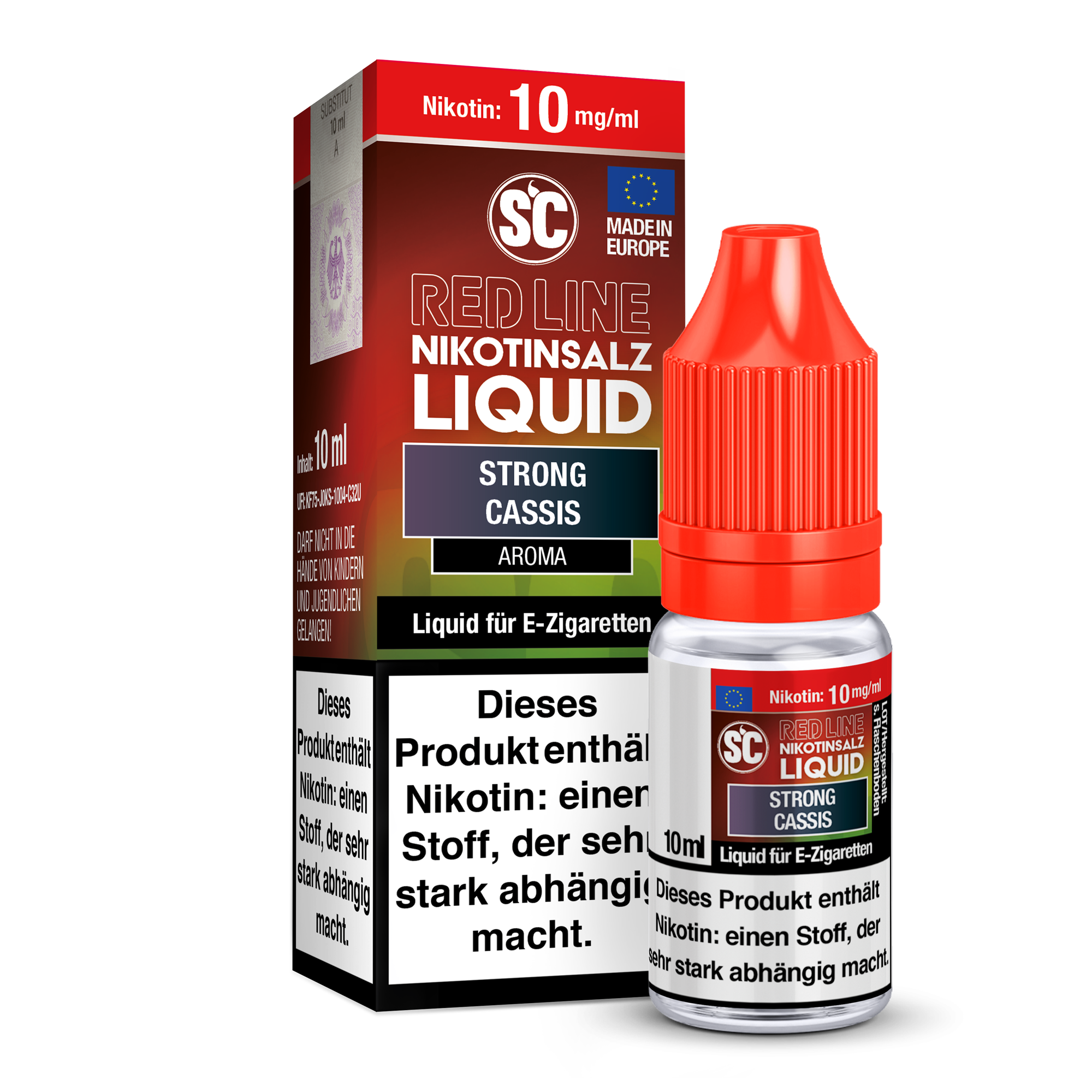 SC Red Line Nikotinsalz Liquid 10mg Strong Cassis