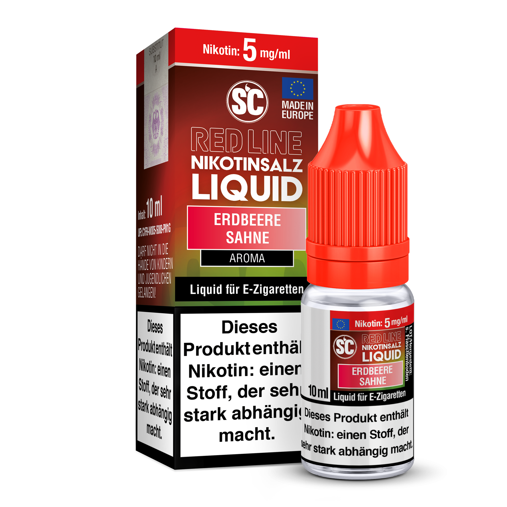 SC Red Line Nikotinsalz Liquid 5mg Erdbeere Sahne