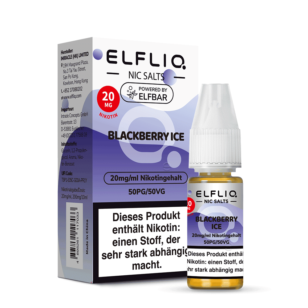 Elfliq Liquid 20mg Blackberry Ice