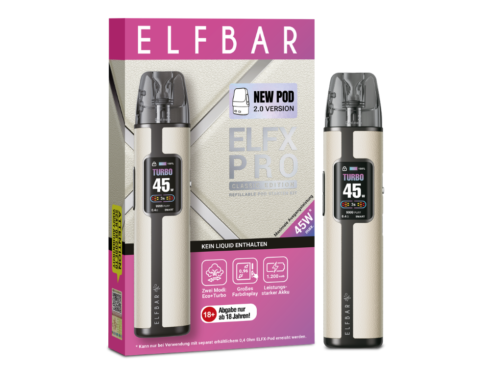 Elfbar Elfx Pro in der Farbe White
