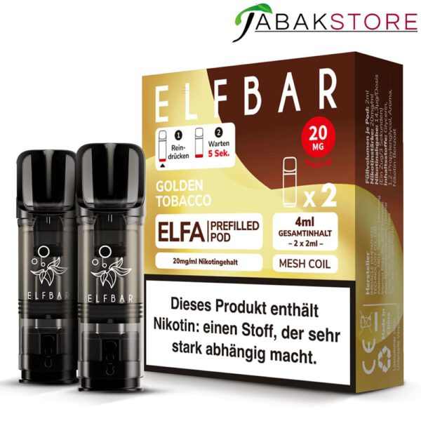 Elfa-Pods-Golden-Tobacco-20mg