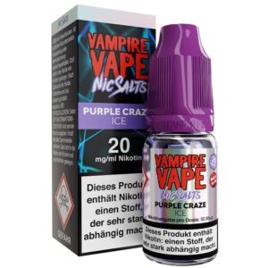 Vampire Vape | 10ml Liquid | Purple Craze Ice 20mg | Nikotinsalz