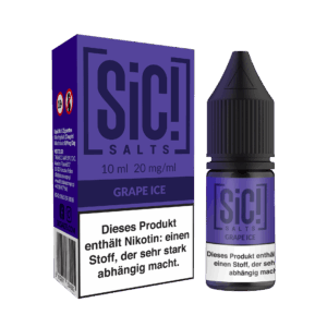 SiC! | 10ml NicSalt Liquid | Grape Ice | 20mg
