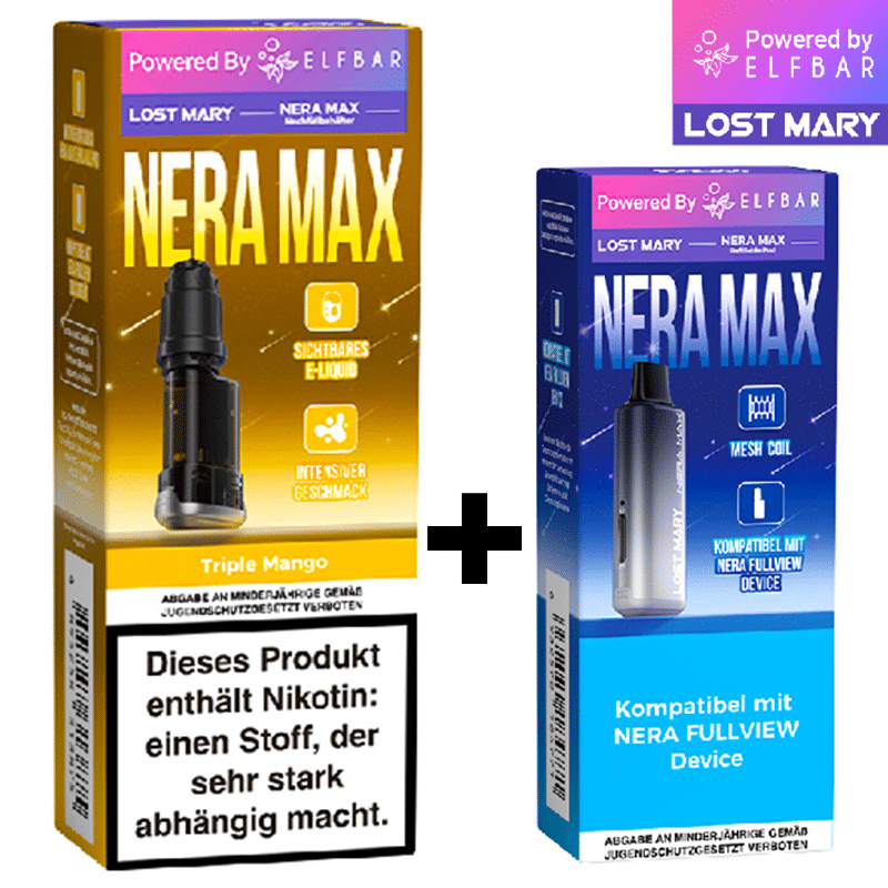 Lost-Mary-Nera-Max-Triple-Mango-mit-Refill-Package