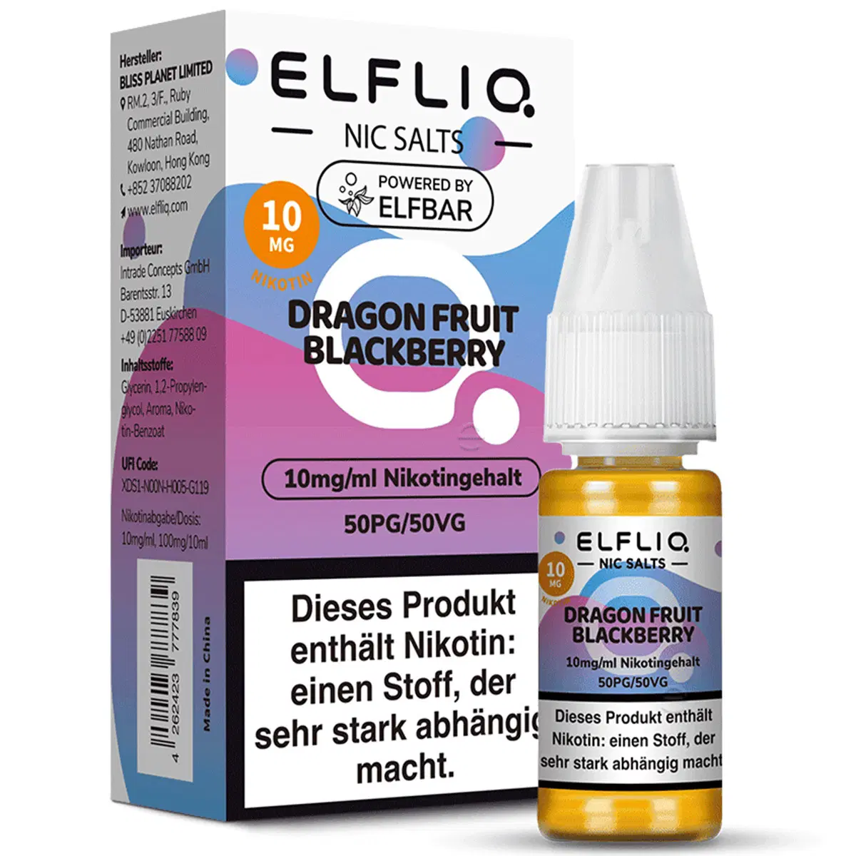 Elfliq Liquid Dragonfruit Blackberry 10mg