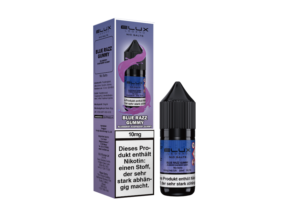 ELUX BLUE RAZZ GUMMY 10MG Liquid