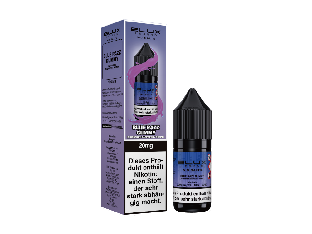 ELUX BLUE RAZZ GUMMY 20MG Liquid