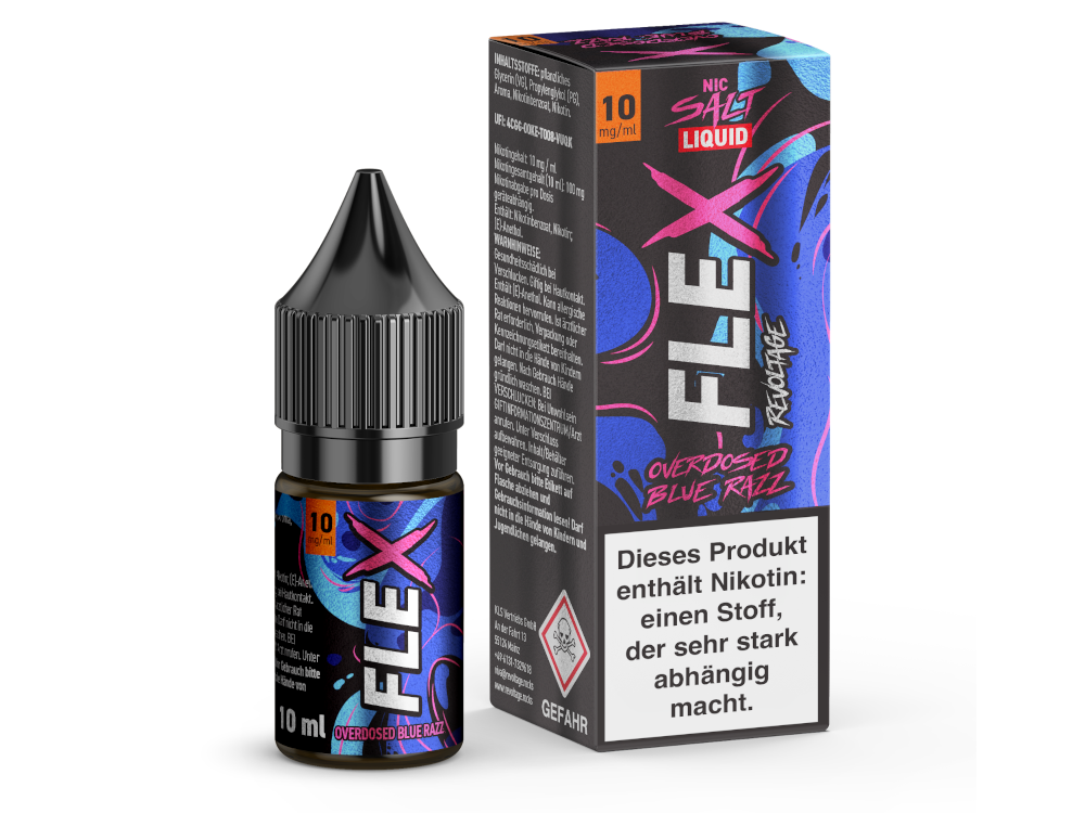 Revoltage Flex Liquid Overdosed Blue Razz 10mg