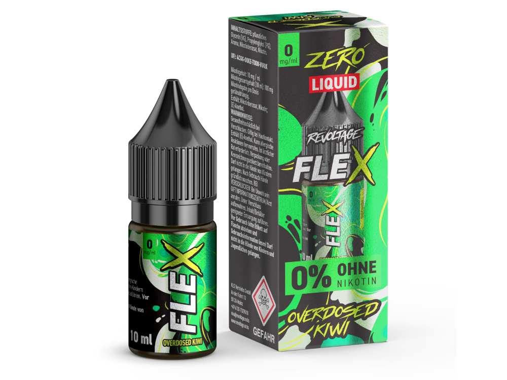 Revoltage Flex Liquid Overdosed Kiwi 0mg