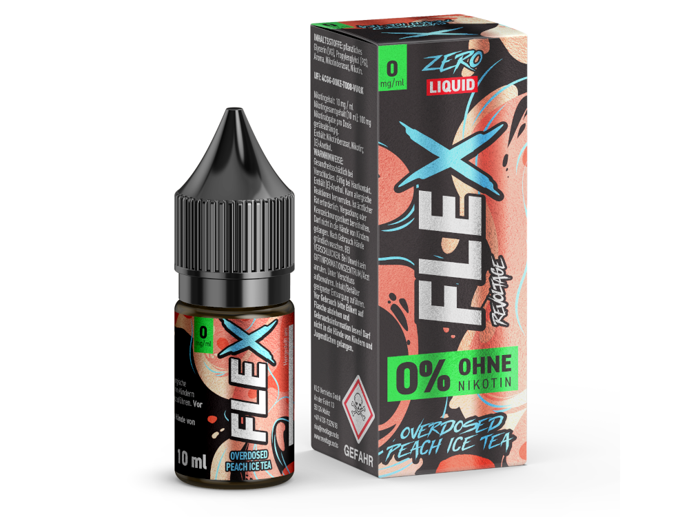 Revoltage Flex Liquid Overdosed Peach Ice Tea 0mg