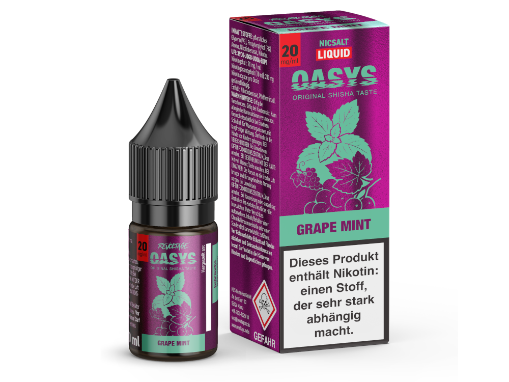 Revoltage Oasys Liquid Grape Mint 20mg