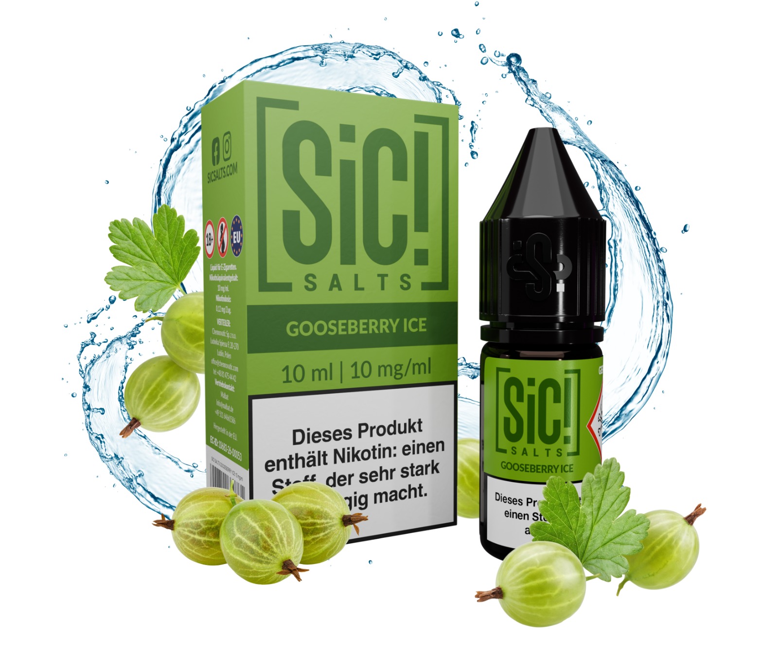 Sic Salt 10mg Liquid Gooseberry Ice