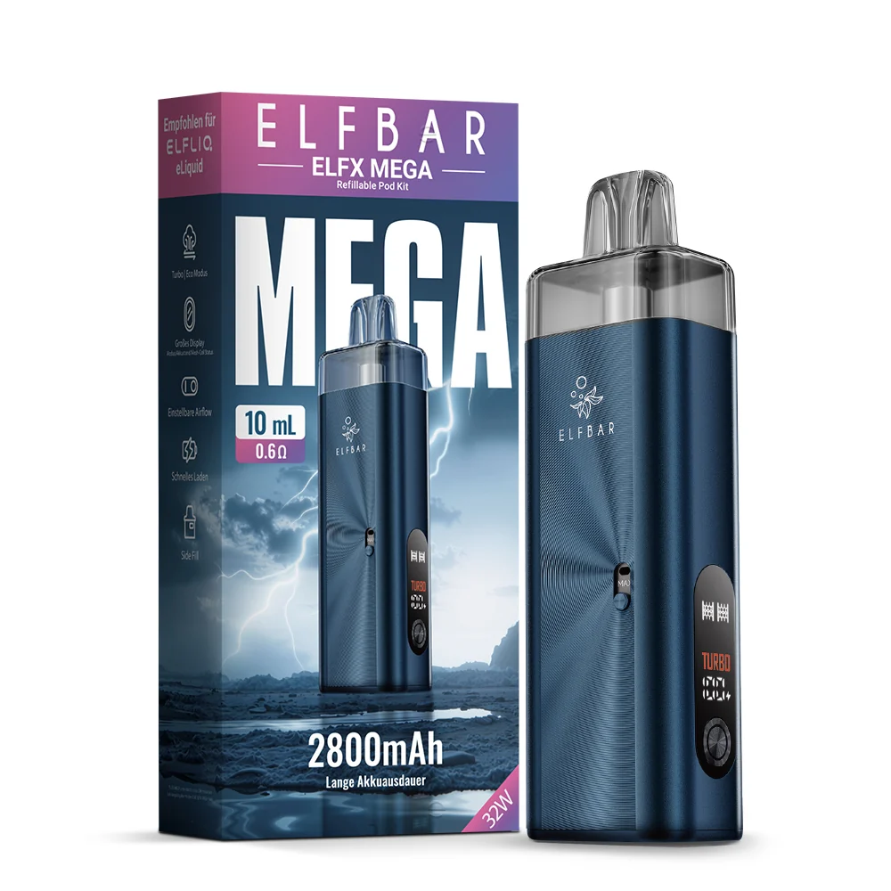 Elfbar Elfx Mega Akkuträger Pod Kit Navy Blue