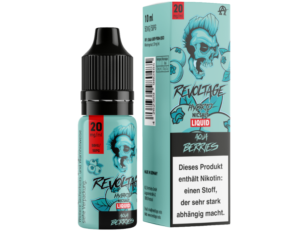 Revoltage Hybrid Liquid Aqua Berries 20mg