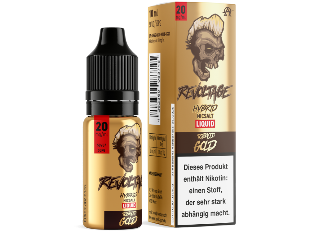 Revoltage Liquid Tobacco Gold 20mg