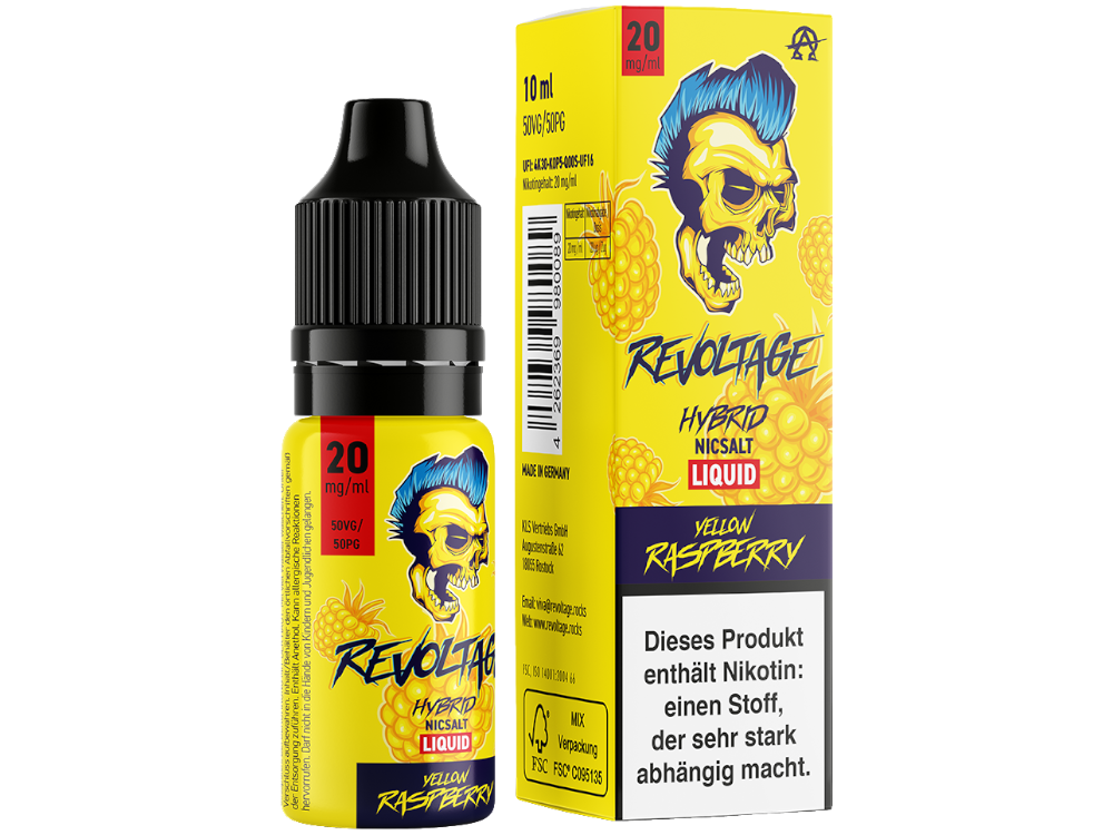 Revoltage Hybrid Liquid Yellow Raspberry 20mg